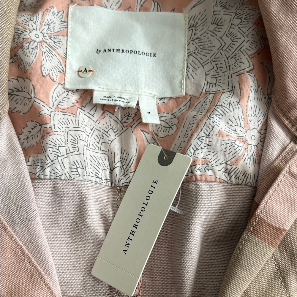 Anthropologie Pink and Tan Utility Jacket - Picture 2 of 4